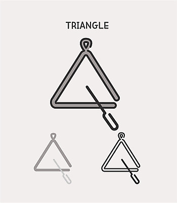 클립아트 아이콘 악기 사람없음 트라이앵글 2D아이콘 AI파일 음악 타악기 파일형식 벡터