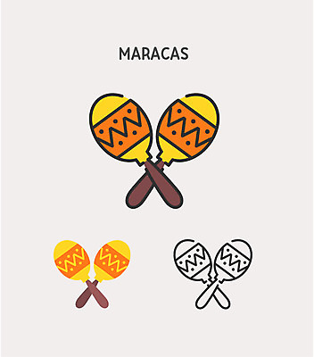 클립아트 아이콘 악기 사람없음 마라카스 2D아이콘 AI파일 음악 타악기 파일형식 벡터