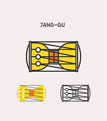 클립아트 아이콘 악기 국악기 사람없음 장구 2D아이콘 AI파일 음악 타악기 국악 파일형식 벡터
