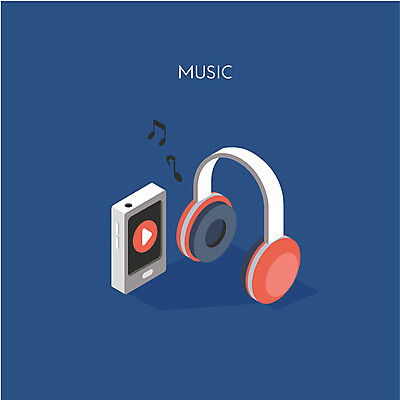 클립아트 아이콘 음표 사람없음 헤드폰 음악감상 아이소메트릭 2D아이콘 AI파일 기호 음악 음향기기 감상 파일형식 벡터