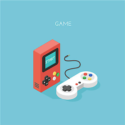 클립아트 아이콘 사람없음 게임 아이소메트릭 게임콘트롤러 휴대용게임기 2D아이콘 AI파일 놀이 휴대용 게임기 파일형식 벡터