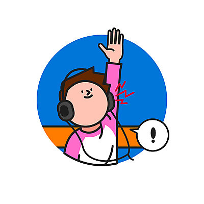 클립아트 아이콘 남자 말풍선 의학 한명 성인 손들기 헤드셋 느낌표 신체검사 청력검사 2D아이콘 AI파일 1 기호 음향기기 모션 사람 헤드폰 검사_조사 파일형식 벡터