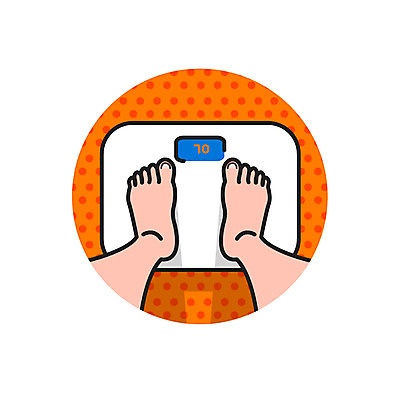 클립아트 아이콘 의학 발 한명 사람 신체부위 다리 몸무게 신체검사 몸무게검사 몸무게재기 2D아이콘 AI파일 1 검사_조사 파일형식 벡터