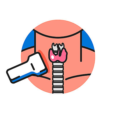 클립아트 아이콘 의학 신체부위 목 목뼈 갑상선 2D아이콘 AI파일 신체 뼈 사람 파일형식 벡터