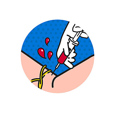 클립아트 아이콘 손 의학 주사기 신체부위 팔 혈액검사 2D아이콘 AI파일 의료기기 사람 검사_조사 파일형식 벡터