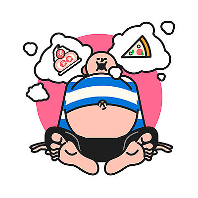 클립아트 아이콘 남자 의학 한명 성인 케이크 비만 폭식 피자조각 2D아이콘 AI파일 1 조각 디저트 피자 사람 몸매 파일형식 벡터