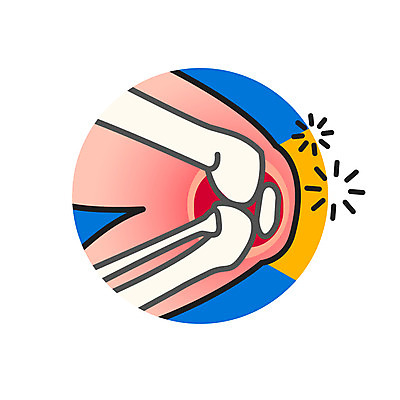 클립아트 아이콘 의학 뼈 한명 사람 신체부위 관절염 무릎 2D아이콘 AI파일 1 질병 파일형식 벡터