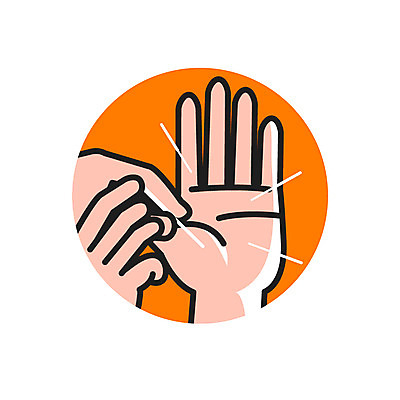 클립아트 아이콘 의학 손바닥 신체부위 한의학 침술 2D아이콘 AI파일 손 사람 파일형식 벡터