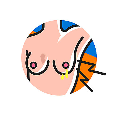 클립아트 아이콘 여자 의학 한명 성인 가슴 유방암 2D아이콘 AI파일 1 사람 신체부위 암 파일형식 벡터