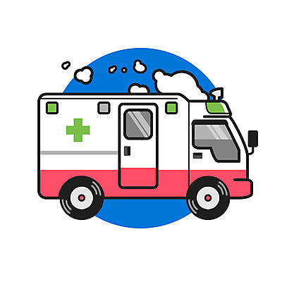 클립아트 아이콘 의학 사람없음 구급차 2D아이콘 AI파일 자동차 파일형식 벡터