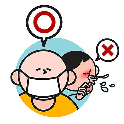 클립아트 아이콘 남자 의학 마스크 성인 두명 금지 침 2D아이콘 AI파일 사람 파일형식 벡터