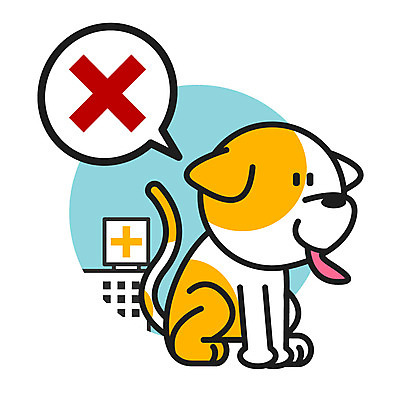 클립아트 아이콘 의학 병원 사람없음 금지 강아지 2D아이콘 AI파일 반려동물 개 파일형식 벡터