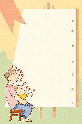 PSD 남자 어린이 일러스트 가족 성인 두명 육아 아기 이젤 프레임일러스트 남성육아휴직 육아대디 국내일러스트 관계 프레임 사람 미술도구 아빠 파일형식 육아휴직