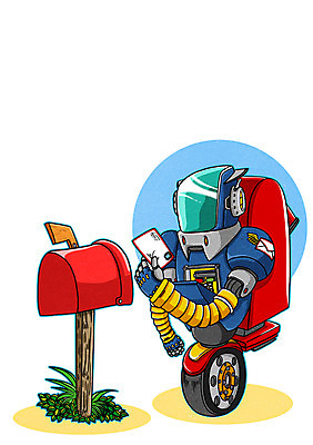 PSD 일러스트 미래 편지봉투 사람없음 기계 우체통 만화 우체부 로봇 우편배달 4차산업 미래산업 AI_인공지능 국내일러스트 직업 산업 컨셉 봉투 편지 배송 파일형식