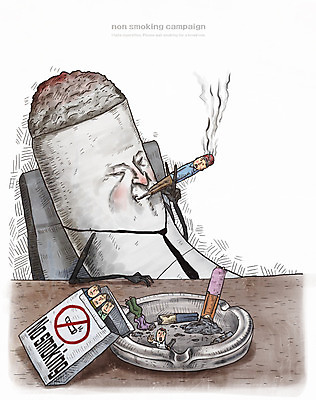 PSD 여자 남자 캠페인 일러스트 넥타이 흡연 담배 여러명 성인 금연 재떨이 국내일러스트 잡화 다수 사람 사회이슈 파일형식