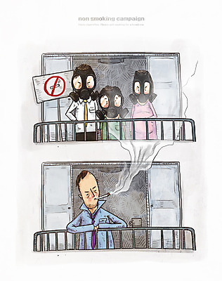 PSD 여자 남자 어린이 캠페인 일러스트 흡연 담배 여러명 성인 발코니 금연 금연표지판 산소마스크 국내일러스트 다수 마스크 사람 표지판 사회이슈 파일형식