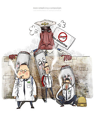 PSD 학생 남자 교복 캠페인 일러스트 청소년 책가방 흡연 담배 여러명 성인 경찰 금연 경찰복 금연표지판 국내일러스트 직업 옷 다수 유니폼 가방 사람 표지판 사회이슈 파일형식