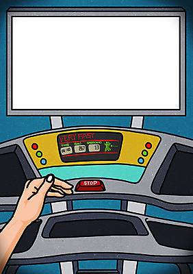 PSD 손 일러스트 신체부위 공백 런닝머신 배경삽화 1인칭시점 국내일러스트 시선 사람 운동기구 파일형식