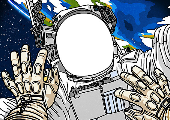 PSD 일러스트 성인 두명 신체부위 우주 공백 우주비행사 우주복 배경삽화 우주탐사 우주탐험 1인칭시점 국내일러스트 시선 옷 사람 파일형식