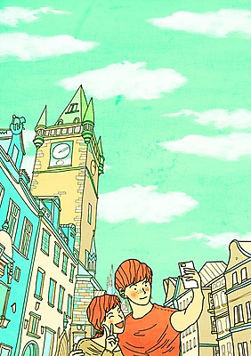 주간 PSD 구름 커플 여자 남자 데이트 일러스트 사랑 야외 두명 관광지 스마트폰 셀프카메라 국내일러스트 자연요소 감정 여행 관계 사람 핸드폰 스마트기기 사진촬영 파일형식