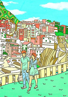 주간 PSD 커플 여자 남자 데이트 일러스트 사랑 야외 두명 마을 손잡기 산책 국내일러스트 자연요소 감정 관계 모션 휴식 사람 파일형식