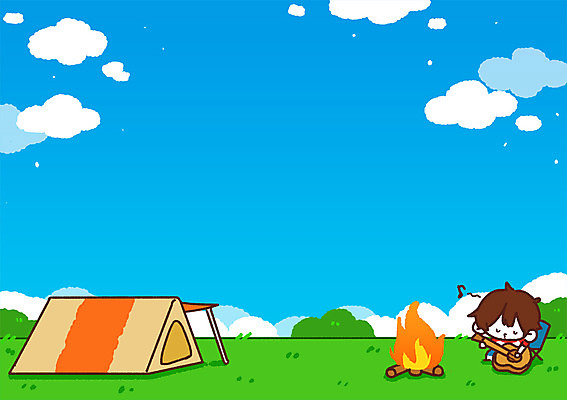 PSD 구름 남자 어린이 바다 일러스트 텐트 한명 여름휴가 바캉스 캠핑 기타 모닥불 국내일러스트 자연요소 1 불 현악기 레저 휴가 캠핑도구 사람 파일형식 여름_계절