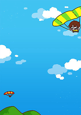 PSD 구름 남자 어린이 바다 일러스트 산 한명 여름휴가 바캉스 패러글라이딩 국내일러스트 자연요소 1 스포츠 휴가 사람 파일형식 여름_계절