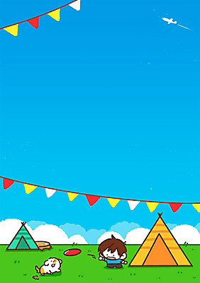 PSD 남자 어린이 바다 일러스트 텐트 한명 여름휴가 바캉스 캠핑 강아지 가랜드 원반던지기 국내일러스트 1 레저 휴가 캠핑도구 사람 반려동물 개 파티용품 파일형식 여름_계절