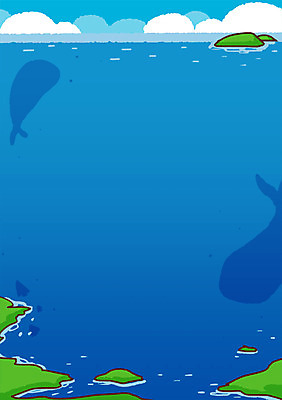 PSD 구름 실루엣 바다 섬 일러스트 사람없음 여름휴가 바캉스 고래 국내일러스트 자연요소 포유류 휴가 촬영기법 수중동물 파일형식 여름_계절