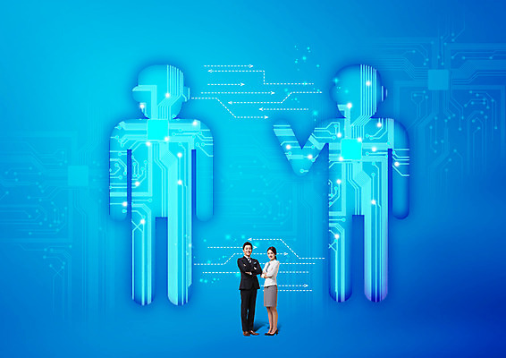 전신 PSD 편집 편집이미지 여자 남자 비즈니스 사람모양 서기 성인 두명 30대 픽토그램 팔짱 한국인 비즈니스맨 비즈니스우먼 반도체산업 전자회로 이미지편집 모양 산업 모션 사람 동양인 장년 직장인 회로판 반도체 파일형식