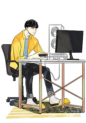 전신 PSD 라이프스타일 남자 의자 일러스트 한명 성인 취미 컴퓨터 게임 책상 안식처 국내일러스트 1 가구 놀이 휴식 사람 생활 전자제품 파일형식