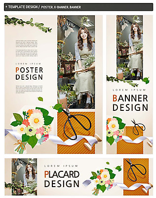 전신 PSD 배너 배너템플릿 여자 가로배너 ZIP 포스터 리본 세로배너 꽃다발 가위 한명 앉기 20대 성인 세트 한국인 현수막 꽃집 꽃꽂이 원예 템플릿 1 꽃 모션 문구용품 사람 동양인 청년 취미 가로 세로 상점 파일형식