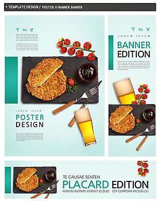 PSD 접시 배너 배너템플릿 가로배너 ZIP 포스터 세로배너 음식 포크 방울토마토 맥주 사람없음 세트 현수막 소스 나이프 돈가스 안주 템플릿 식기 토마토 주류 가로 세로 양념 칼 커틀릿 파일형식