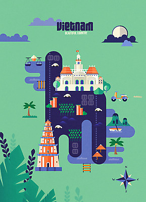 여행 일러스트 자동차 사람없음 관광지 야자수 탑 오토바이 사원 나침반 베트남 여행지도 베트남문화 랜드마크 국내일러스트 AI파일 나무 동양문화 건축물 육상교통 외국문화 지도 비즈니스 바이크 동남아시아 파일형식 벡터