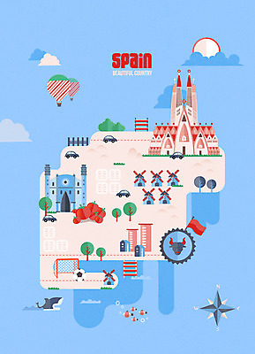 구름 여행 토마토 일러스트 축구공 자동차 사람없음 관광지 태양 성당 풍차 열기구 스페인 나침반 골대 상어 여행지도 랜드마크 스페인문화 투우 국내일러스트 AI파일 자연요소 유럽 육상교통 지도 채소 공 축구용품 항공교통 종교건축 어류 유럽문화 파일형식 벡터
