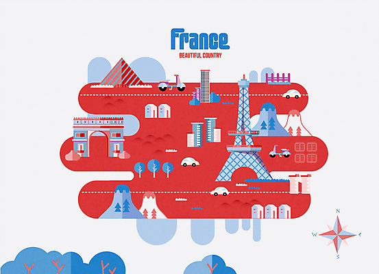 나무 여행 일러스트 자동차 산 사람없음 관광지 프랑스 오토바이 나침반 에펠탑 여행지도 개선문 프랑스문화 랜드마크 루브르박물관 국내일러스트 AI파일 식물 유럽 육상교통 지도 바이크 박물관 파리 유럽문화 파일형식 벡터