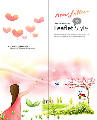 PSD 나무 템플릿 편집 표지디자인 북디자인 출판디자인 여자 표지 리플렛 2단접지 북커버 조류 한명 팜플렛 새싹 봄 하트 둥지 이미지템플릿 모양 식물 동물 1 계절 사람 파일형식