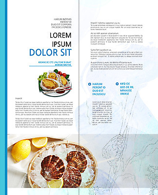 PSD 템플릿 편집 접시 표지디자인 북디자인 출판디자인 내지 음식 리플렛 2단접지 북커버 젓가락 방울토마토 팜플렛 사람없음 바구니 얼음 레몬 해산물 전복 가리비 이미지템플릿 자연요소 식기 토마토 과일 조개 어패류 수저 파일형식