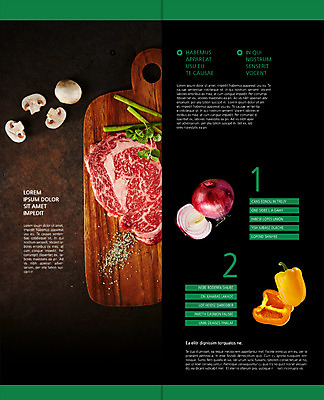 PSD 템플릿 편집 표지디자인 북디자인 출판디자인 내지 음식 리플렛 2단접지 북커버 양파 피망 도마 생고기 팜플렛 사람없음 버섯 소고기 이미지템플릿 채소 주방용품 육류 파일형식