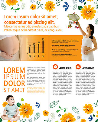 PSD 템플릿 편집 표지디자인 북디자인 출판디자인 여자 남자 꽃 내지 리플렛 2단접지 북커버 그래프 앉기 팜플렛 성인 세명 30대 임산부 한국인 육아 아기 모빌 복부 이미지템플릿 식물 모션 사람 동양인 신체부위 장년 임신 아기용품 파일형식