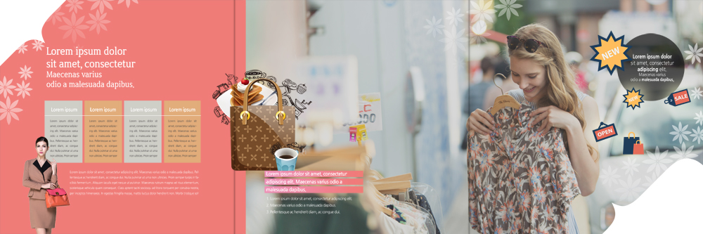 PSD 서양인 템플릿 편집 표지디자인 북디자인 출판디자인 옷 여자 내지 리플렛 북커버 3단접지 이벤트 팜플렛 상반신 20대 성인 두명 쇼핑 선글라스 핸드백 옷가게 이미지템플릿 외국인 안경 가방 사람 청년 상점 파일형식