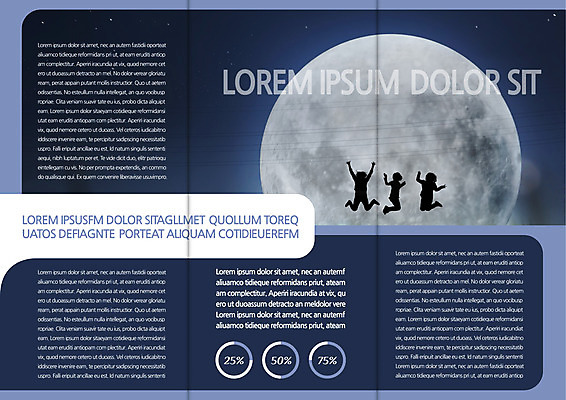 템플릿 편집 표지디자인 북디자인 출판디자인 어린이교육 교육 실루엣 내지 어린이 리플렛 북커버 3단접지 팜플렛 세명 점프 보름달 퍼센트 야간 이미지템플릿 AI파일 자연요소 모션 촬영기법 사람 달 특수기호 파일형식 벡터