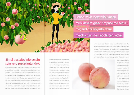 템플릿 편집 표지디자인 북디자인 출판디자인 여자 내지 음식 리플렛 북커버 3단접지 한명 팜플렛 수확 밀짚모자 복숭아 애벌레 복사나무 송충이 이미지템플릿 AI파일 나무 모자_잡화 1 농업 과일 사람 벌레 파일형식 벡터