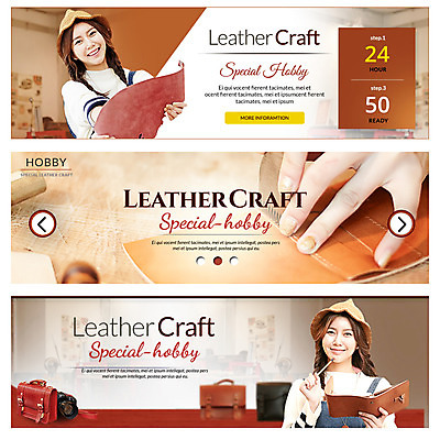 PSD 템플릿 배너 여자 웹템플릿 가방 20대 성인 취미 두명 한국인 가죽 가죽공예 이벤트배너 웹배너 가죽공방 이미지템플릿 잡화 사람 동양인 청년 작업실 공예 파일형식