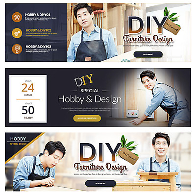 PSD 템플릿 배너 남자 웹템플릿 여러명 20대 성인 취미 목재 인테리어 한국인 DIY 이벤트배너 웹배너 이미지템플릿 나무 디자인 다수 재료 사람 동양인 청년 파일형식