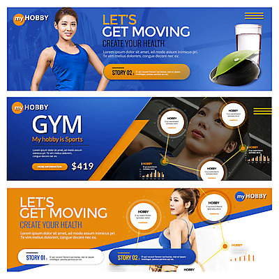 PSD 템플릿 배너 여자 웹템플릿 20대 성인 취미 세명 운동 건강관리 헬스장 한국인 이벤트배너 웹배너 이미지템플릿 건강 관리 사람 동양인 청년 헬스 파일형식