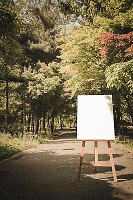 주간 PSD 나무 편집이미지 공원 백그라운드 프레임 사람없음 야외 산책로 디지털합성 이젤 캔버스 디지털아트 이미지편집 자연요소 식물 공공시설 길 미술도구 파일형식