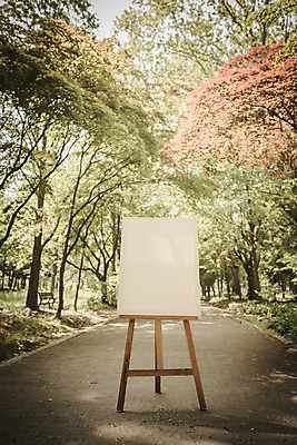 주간 PSD 나무 편집이미지 공원 백그라운드 프레임 사람없음 야외 산책로 디지털합성 이젤 캔버스 디지털아트 이미지편집 자연요소 식물 공공시설 길 미술도구 파일형식