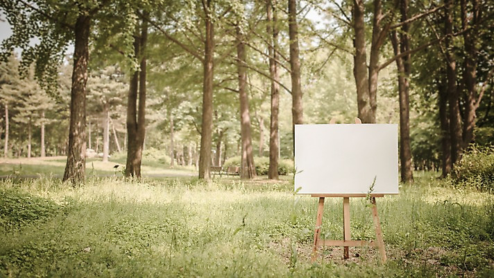 주간 PSD 나무 편집이미지 공원 백그라운드 프레임 사람없음 야외 디지털합성 이젤 캔버스 디지털아트 이미지편집 자연요소 식물 공공시설 미술도구 파일형식