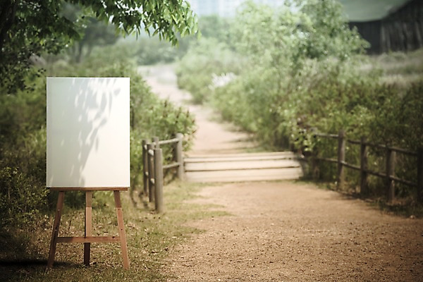 주간 PSD 나무 편집이미지 공원 백그라운드 프레임 사람없음 야외 산책로 디지털합성 이젤 캔버스 디지털아트 이미지편집 자연요소 식물 공공시설 길 미술도구 파일형식